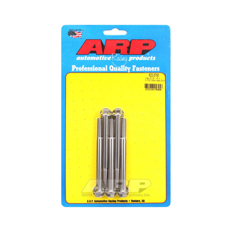 Șuruburi și piulițe universale ARP 5/16-18 – Șuruburi hexagonale din oțel inoxidabil x5 - ARP-622-3750 - 622-3750 - 3666618192147